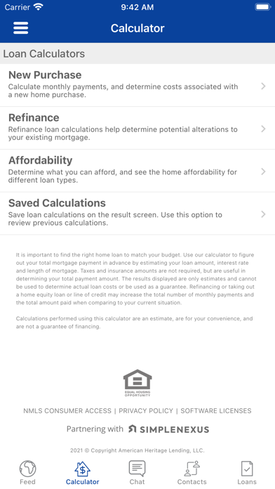 American Heritage Lending App Screenshot