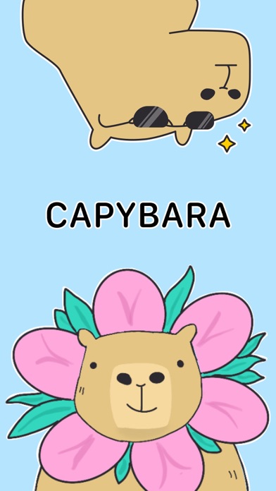 Screenshot #1 pour Cute Capybara Expressions
