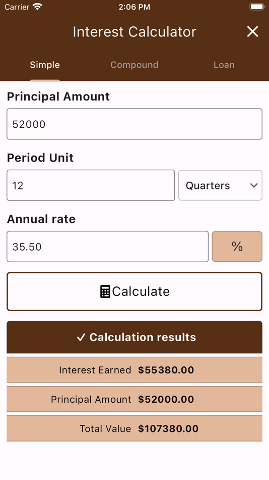 #2. InterIQ : Interest Calculator (iOS) 由: Ajay Gorasiya