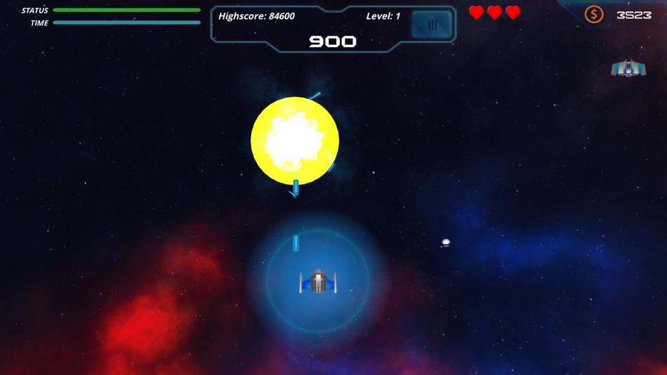#2. Discharge: space shooter (iOS) De: Inventrix B.V.