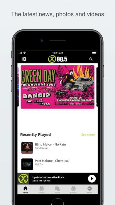 X 98.5 Screenshot