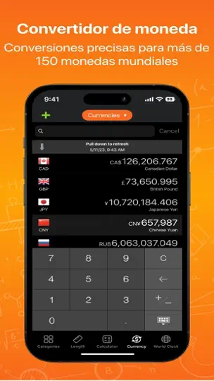 Captura de pantalla de CalConvert: Calculadora CE en iPhone 1