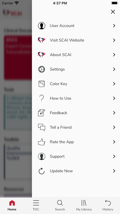 SCAI Point-of-Care App Screenshot