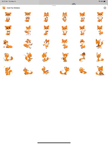 Cute Fox Emojisのおすすめ画像1