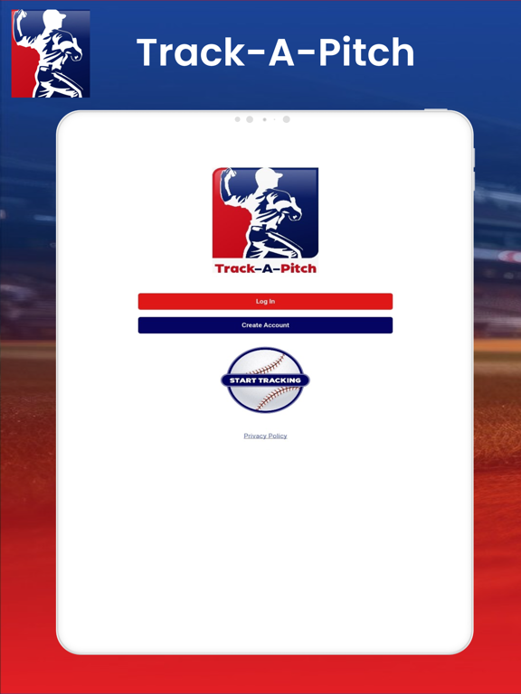 Track-A-Pitch (Pitch Counter) iPad screenshot 1 - Sports app