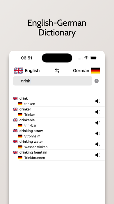 German/English Dictionary Screenshot