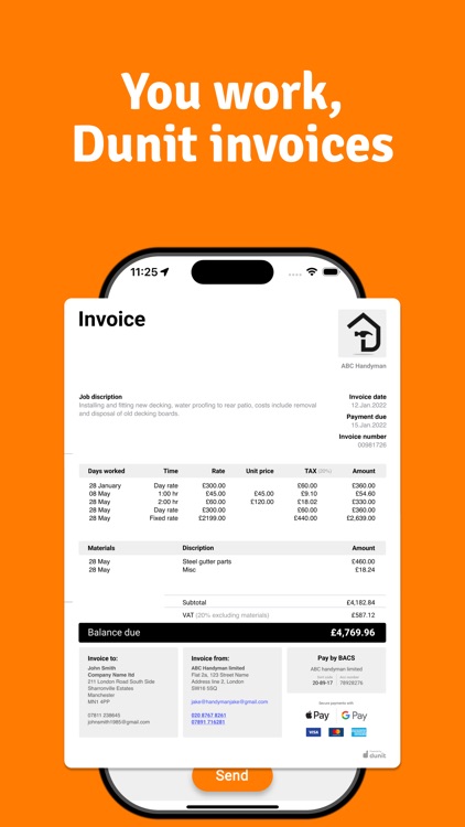 dunit instant invoicing screenshot-7