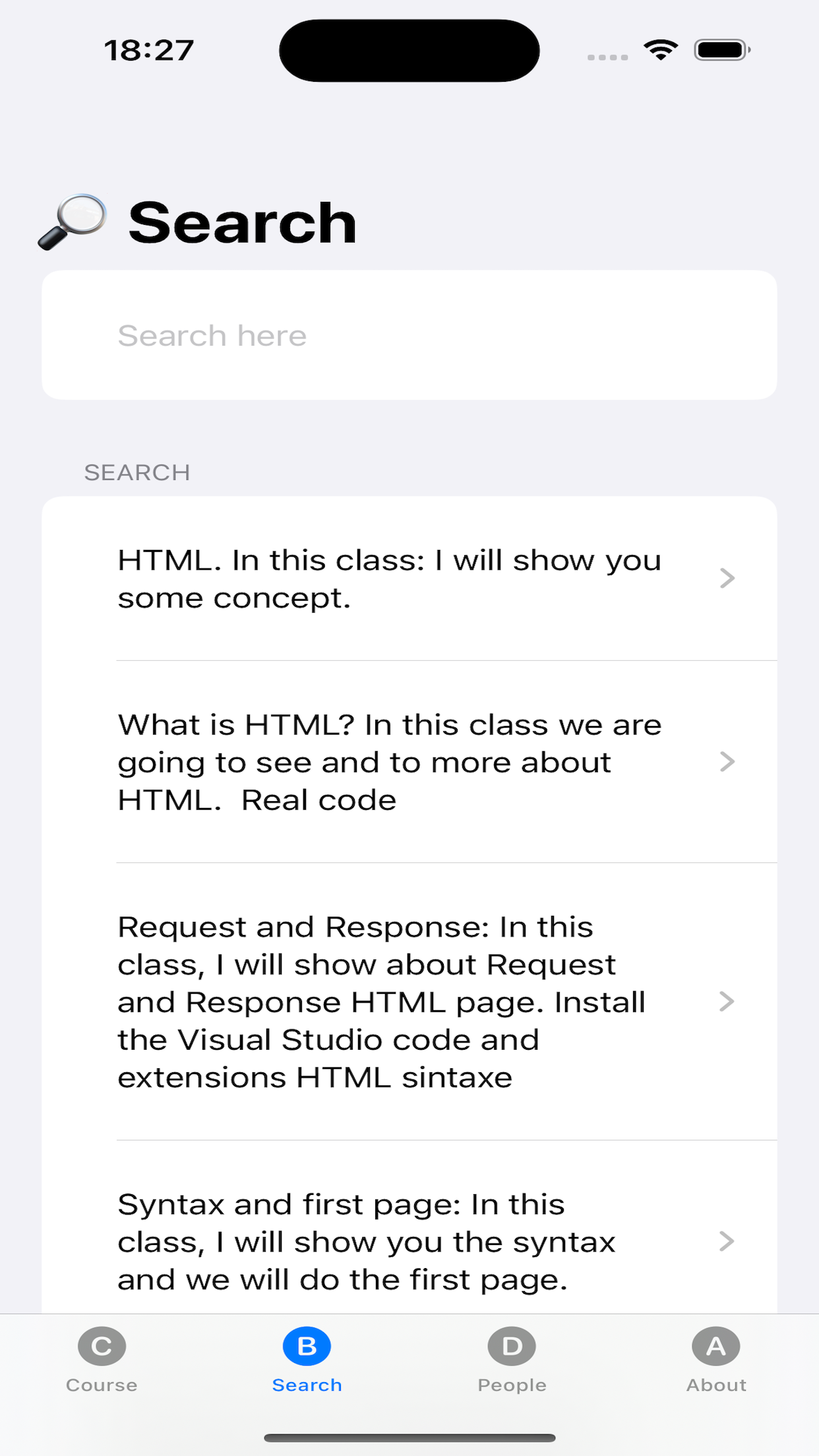 HTML Course