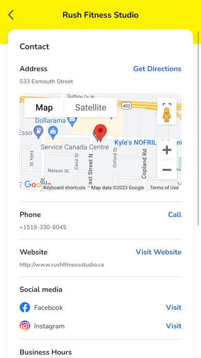 Rush Fitness Studio Screenshot