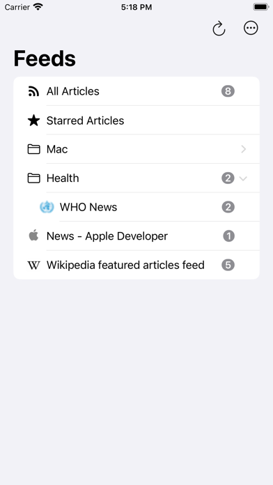 Screenshot #1 pour CloudNews - Feed Reader