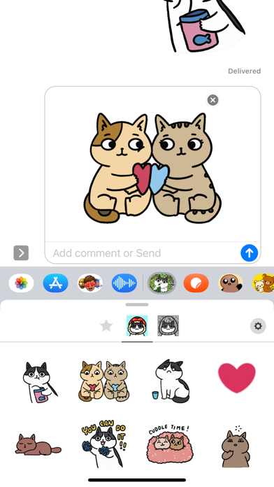 Cat and Cat Comics Stickers Screenshot