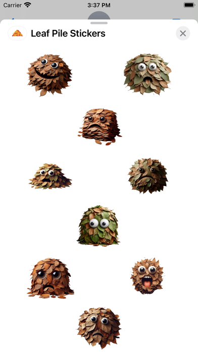 Screenshot #1 pour Leaf Pile Stickers