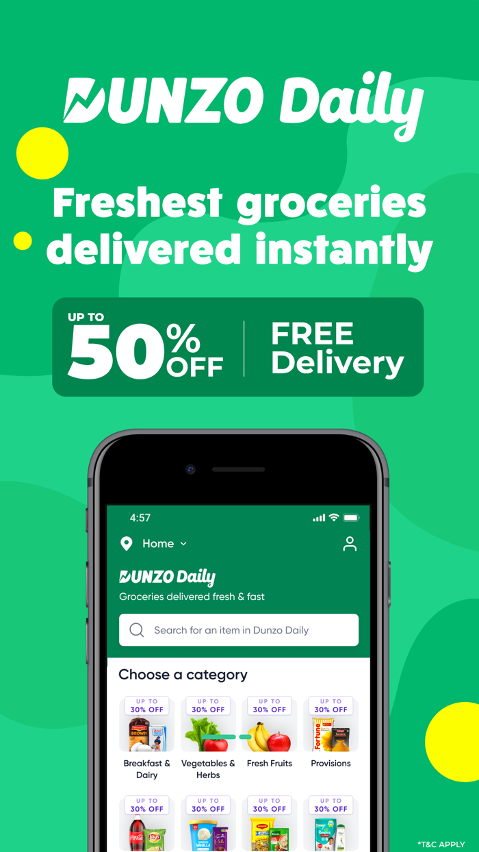 Dunzo Grocery Delivery App