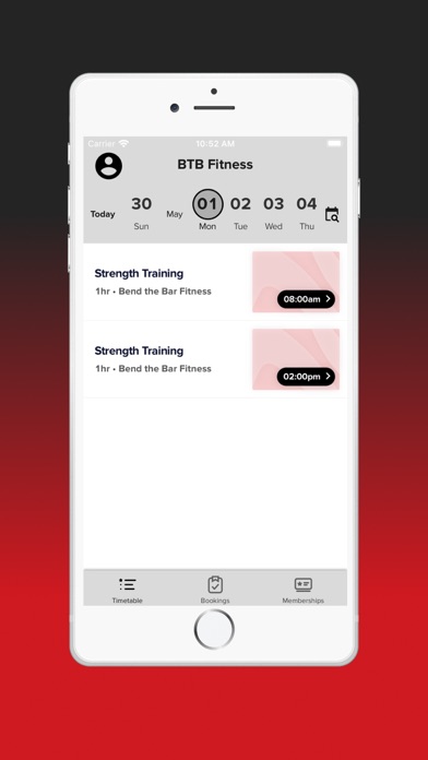 BTB-Fitness Screenshot