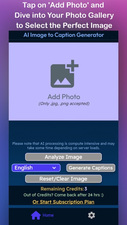 AI Image to Caption Generator