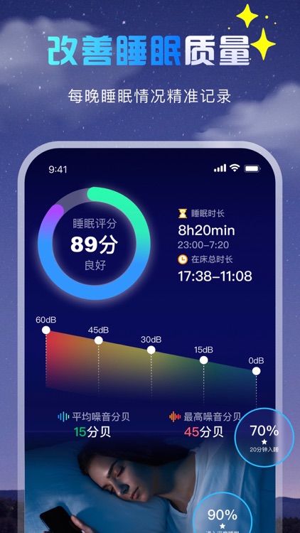 睡眠助手-冥想白噪音助眠监测睡眠 screenshot-4