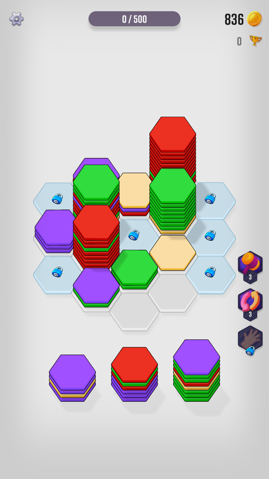 #4. Sixagon Sort (iOS) 由: Cagatay Kemal Tok