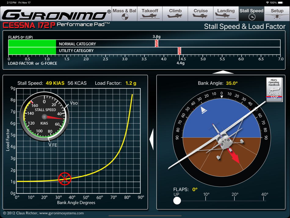 #4. C172P Performance Pad (iOS) 由: Gyronimo, LLC