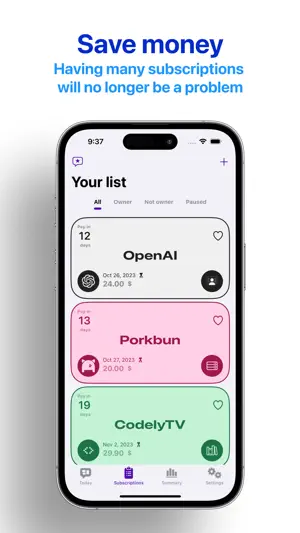 Manage Subscription screenshot 1