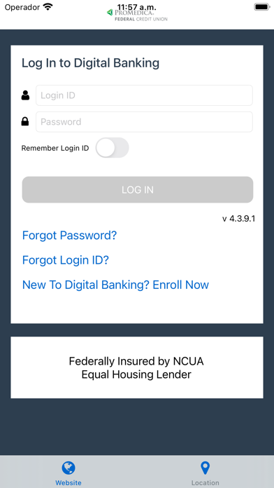 ProMedica FCU Screenshot