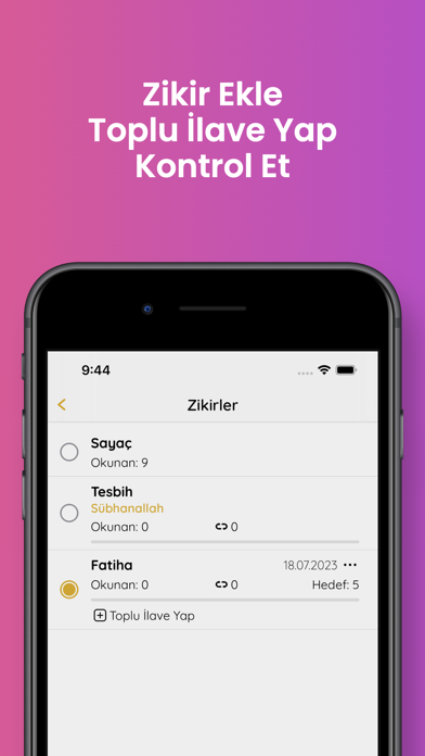 Zikirsay - Islamic Dhikr App Screenshot