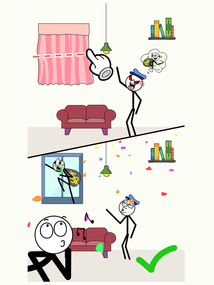 Stickman Slice Cut Puzzle