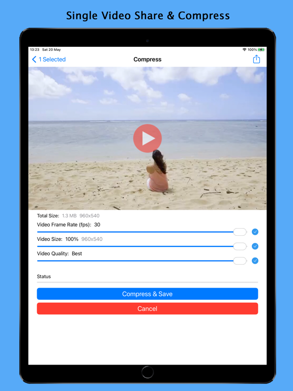Compress Videos+ iPad screenshot 4 - Photo & Video app