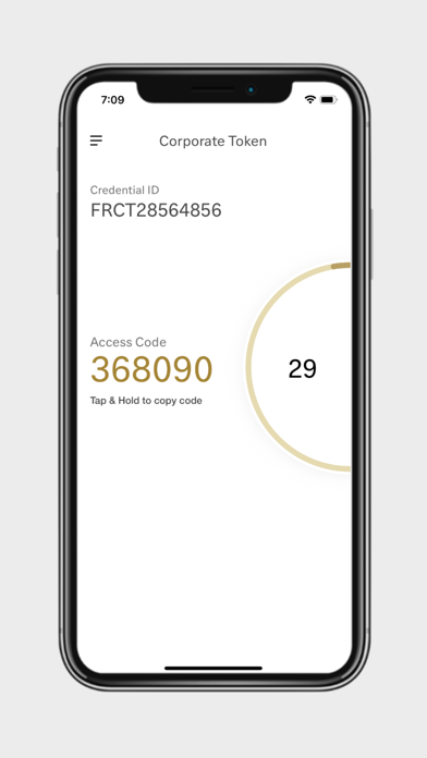 First Republic Corporate Token Screenshot