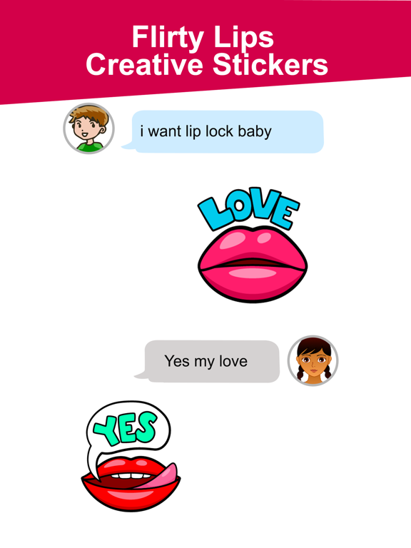 Screenshot #5 pour Flirty Lips Sticker