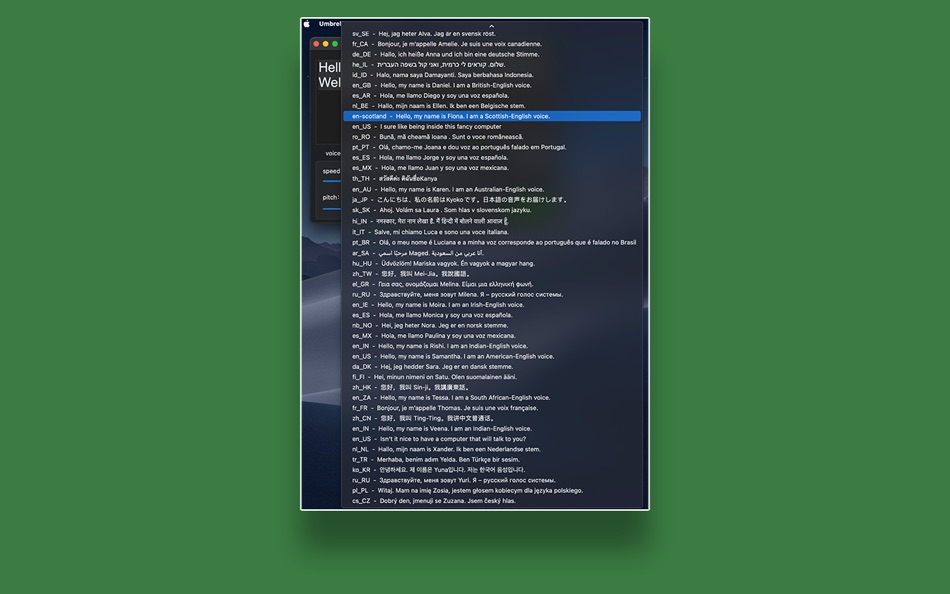 #2. Umbrella speech synthesis (macOS) 由: 溪明 林