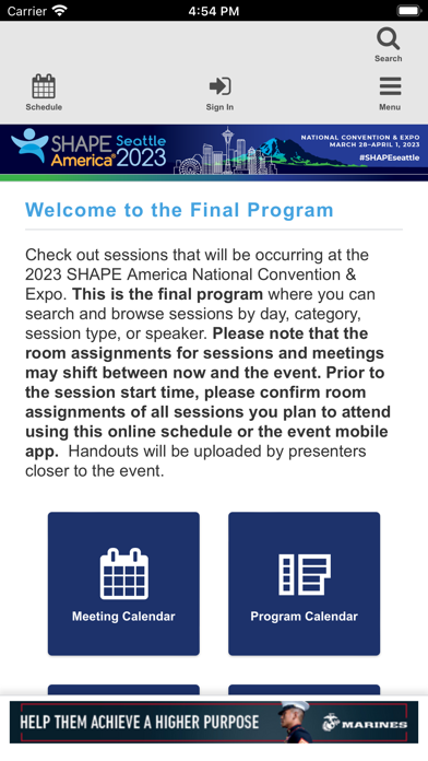 SHAPE America 2023 Screenshot