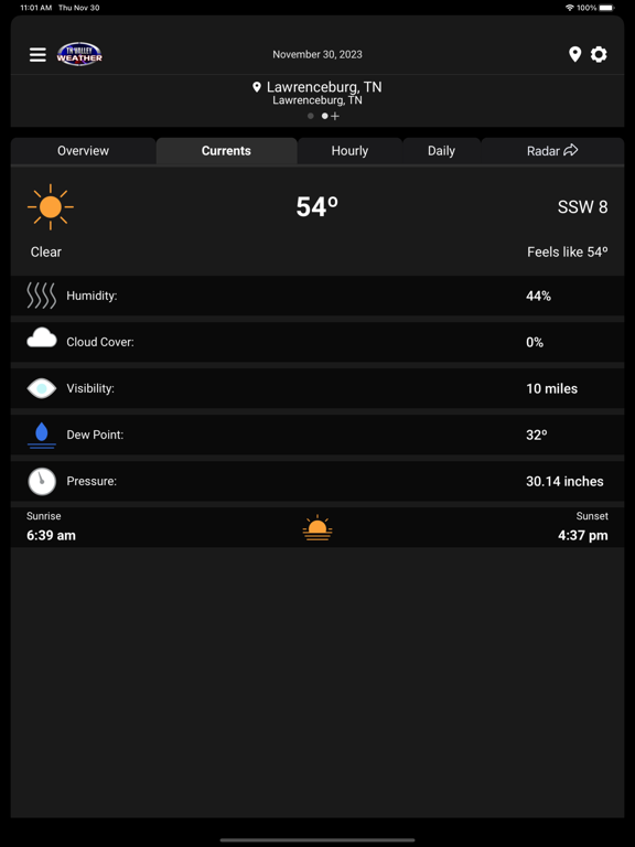 Screenshot #6 pour Tennessee Valley Weather
