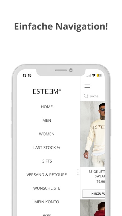 ESTEEM Clothing Screenshot