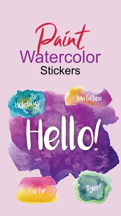 Paint Watercolor Stickers Pack screenshot-3