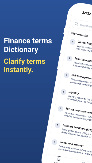 Finance Terms Dictionary Screenshot