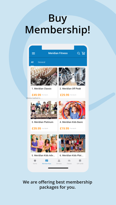 Meridian Fitness Screenshot