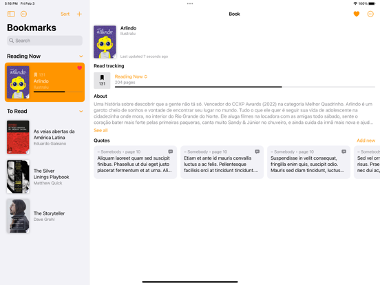Screenshot #4 pour Bookmarks (Read Tracking)