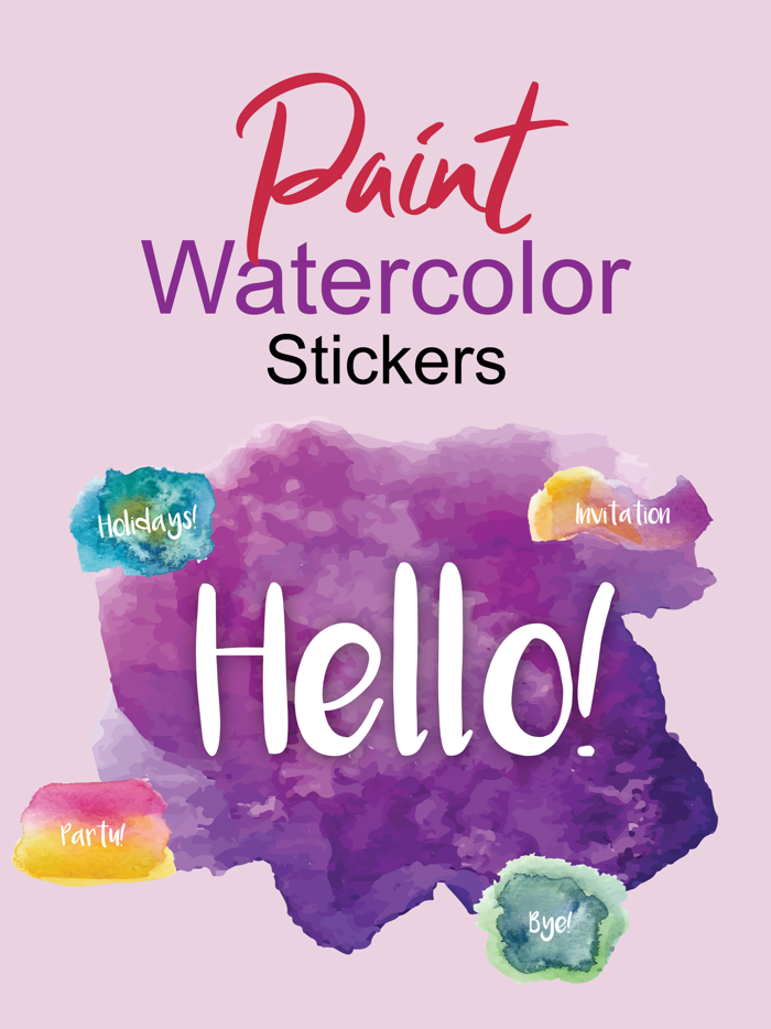 Paint Watercolor Stickers Pack