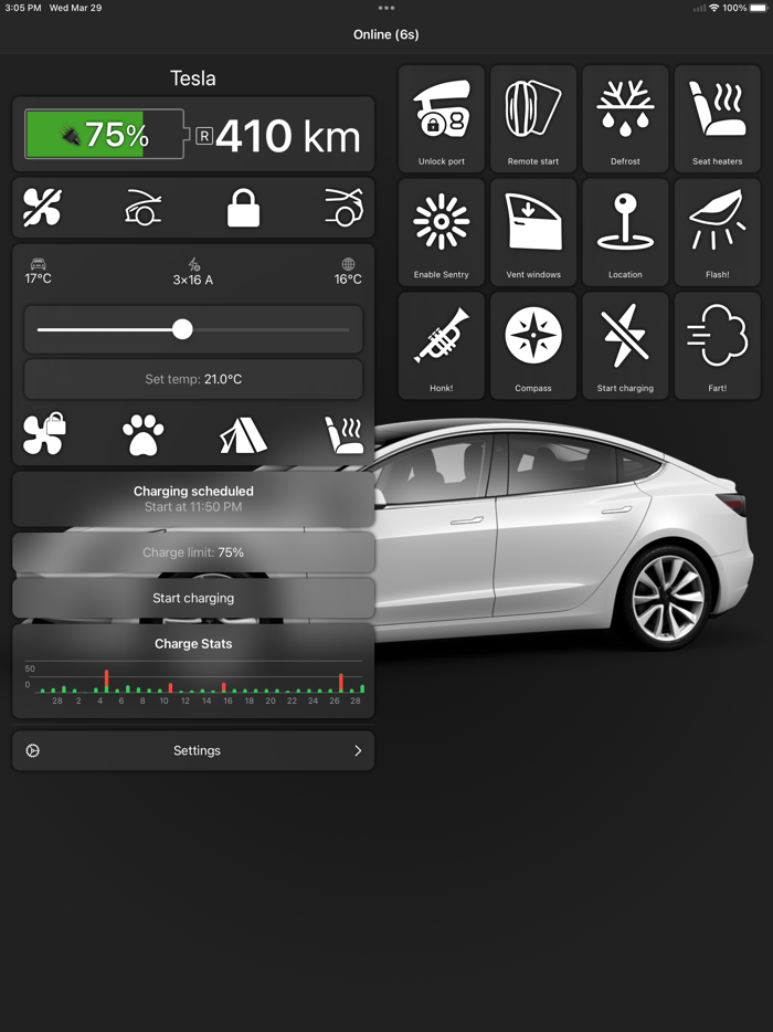 Watch app for Tesla