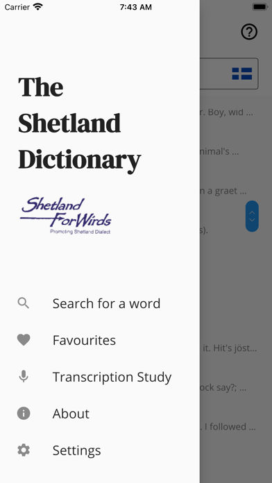 Shetland Dictionary Screenshot