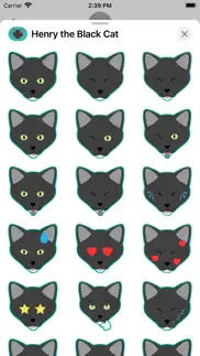 henry the black cat stickers iphone screenshot 1