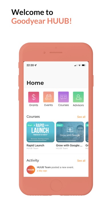 Screenshot 1 of Goodyear HUUB App