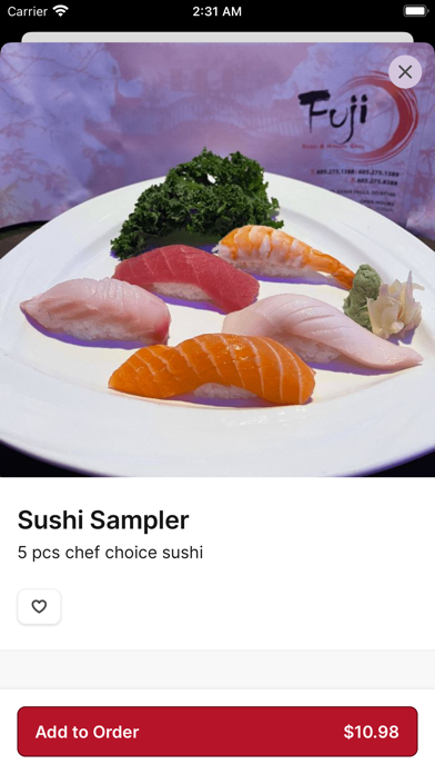 Fuji Sushi & Hibachi - SD Screenshot