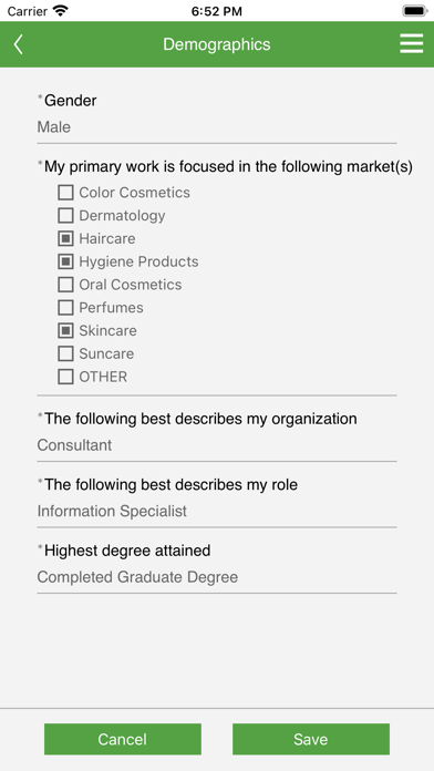 Society of Cosmetic Chemists Screenshot