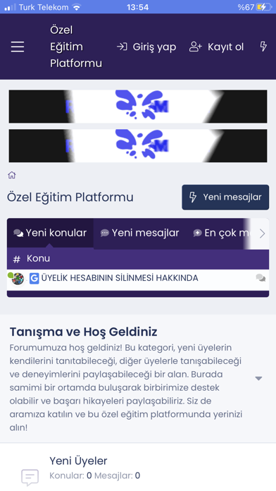Özel Eğitim Platformu Screenshot