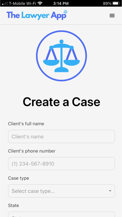 The Lawyer App. Screenshot