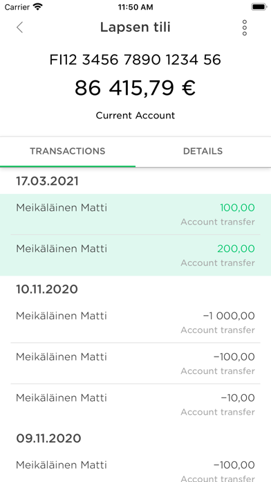 Aktia Mobile bank Screenshot