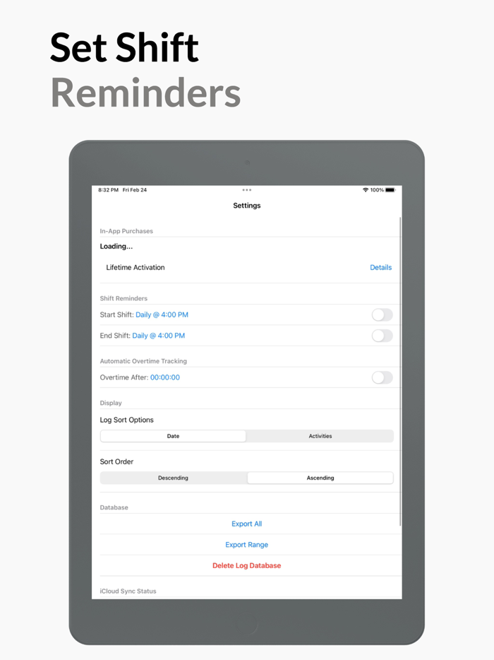 Timesheet and Activity Log