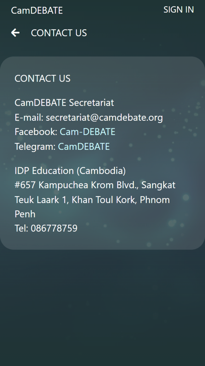 CamDEBATE