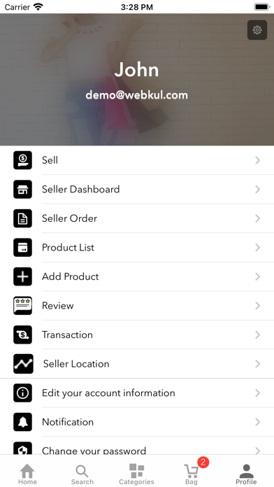Opencart Hyperlocal App Screenshot